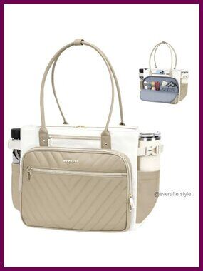 VANKEAN Teacher Tote Bag for Women 15.6" Laptop Work Tote Bag